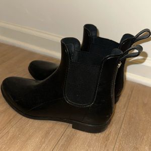 Sam Edelman patent leather ankle rain boots size 10